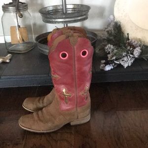 Ariat pink cross boots